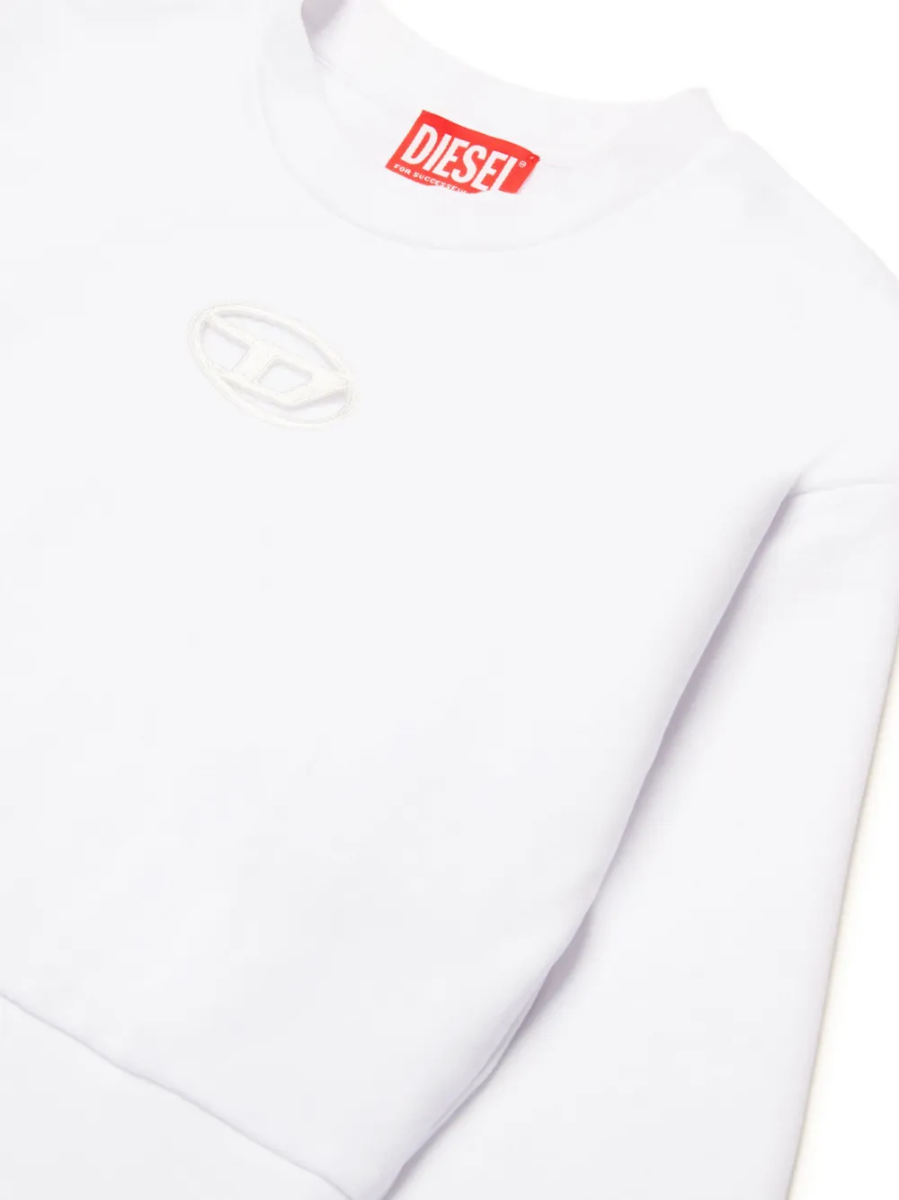 Diesel Kids Oval D ロゴ スウェットシャツ | ホワイト Diesel Kids Oval D ロゴ スウェットシャツ | ホワイト