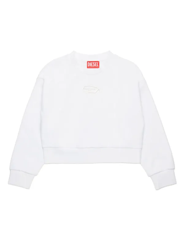 Diesel Kids Oval D ロゴ スウェットシャツ | ホワイト | FARFETCH JP