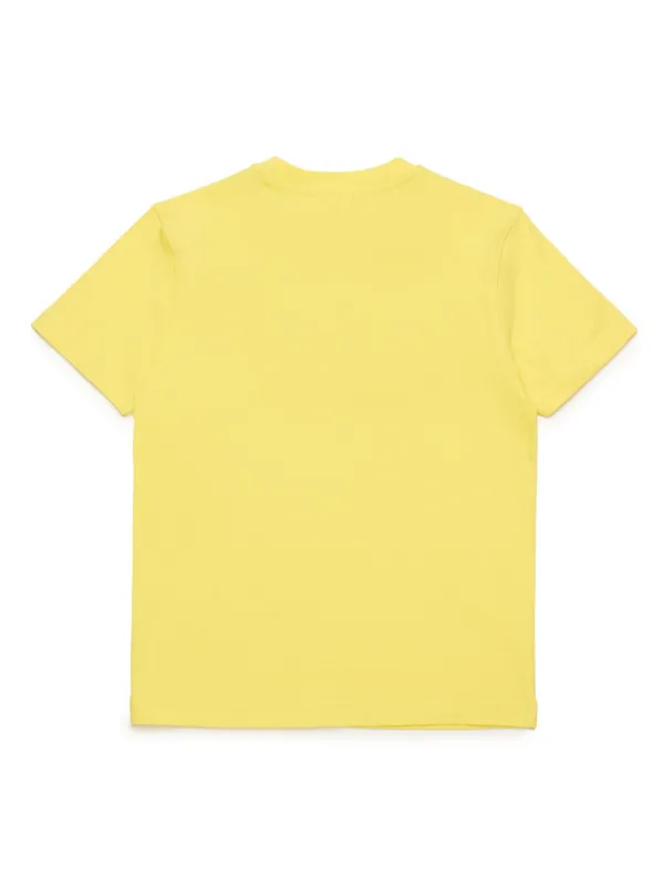 関税込【DIESEL】Just N43 short sleeve T-shirt★Yellow Men's T-shirt with contrasting Diesel prints | Yellow | Diesel
