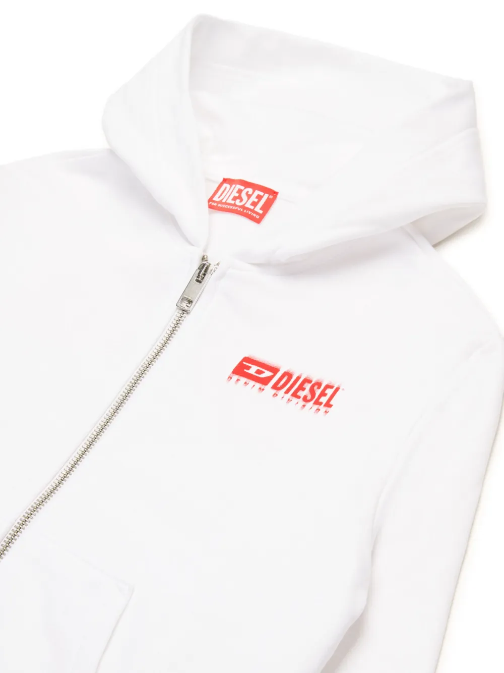 Diesel Kids Hoodie met logo Wit