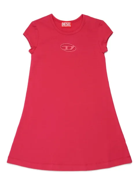 Diesel Kids فستان بشعار الماركة 'أوفال D'
