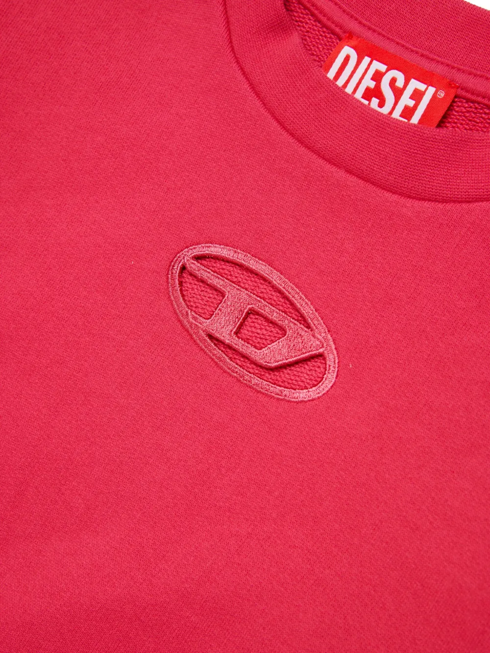 Diesel Kids Sweater met Oval D-logo Roze