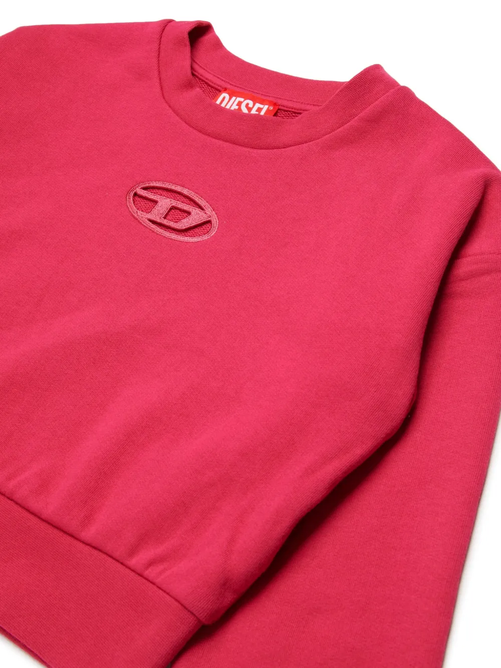 Diesel Kids Sweater met Oval D-logo Roze