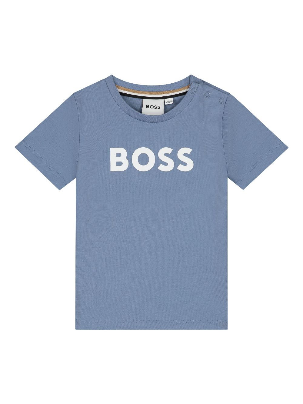 HUGO KIDS T-shirt met logoprint Blauw