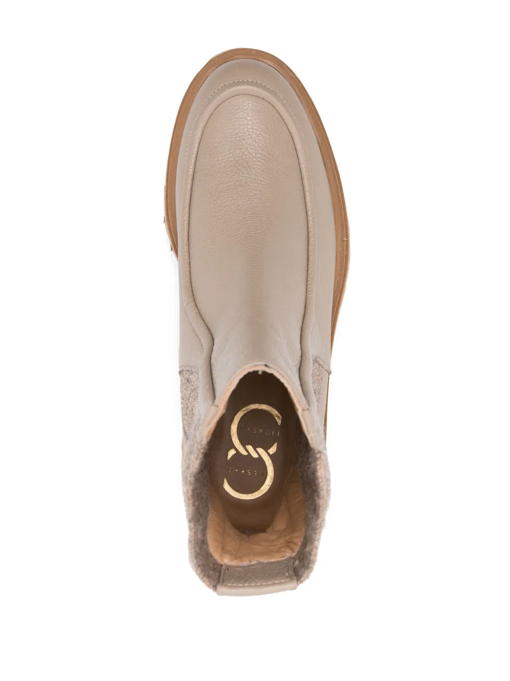 Casadei Leren Chelsea laarzen Beige