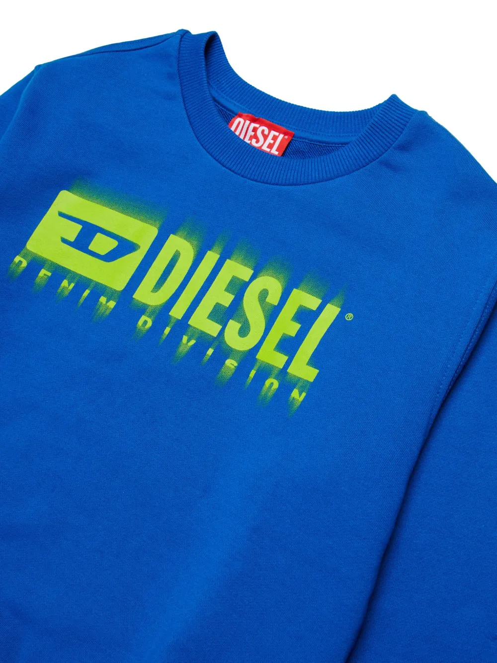 Diesel Kids Sweater met logoprint Blauw