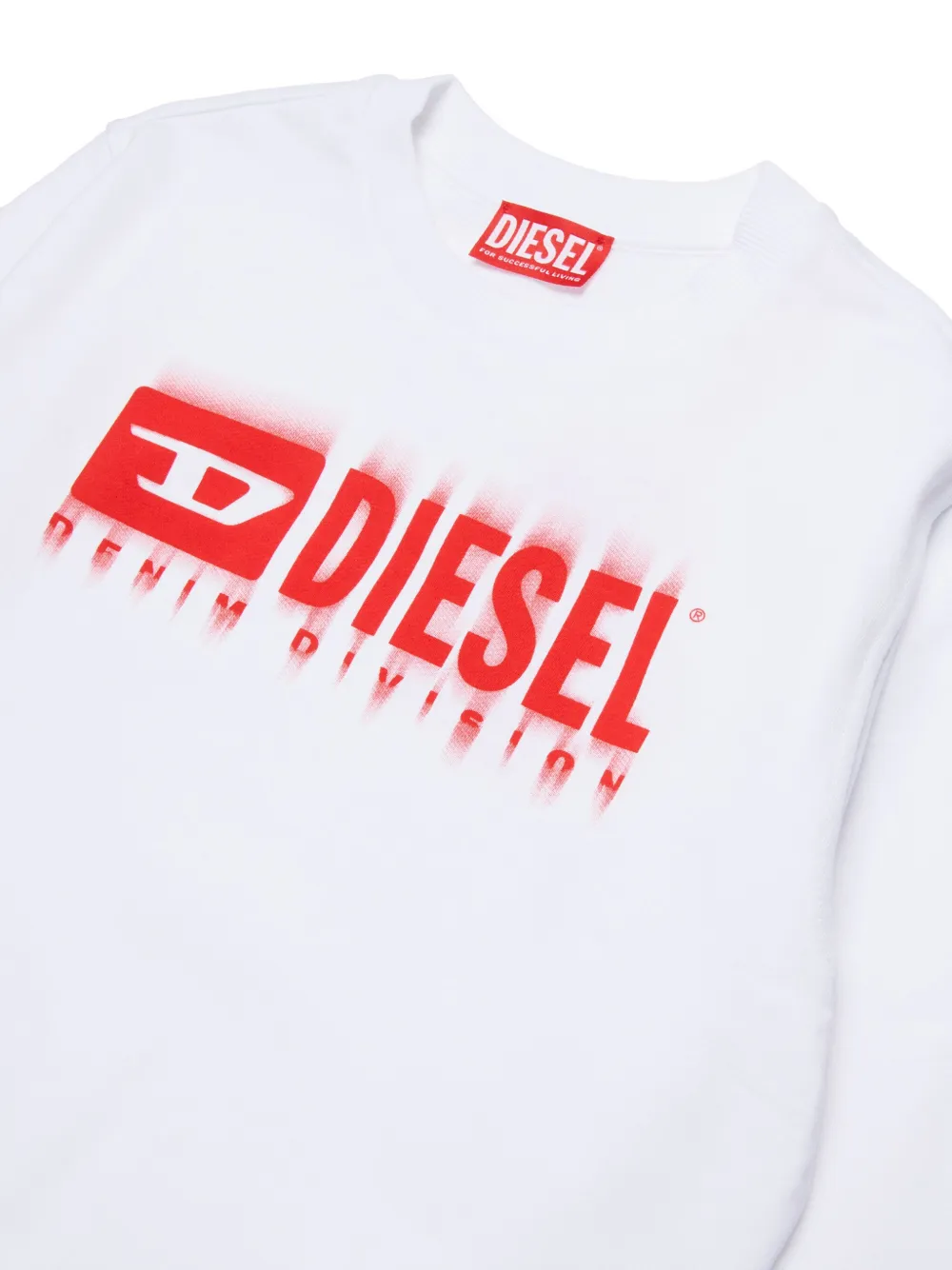 Diesel Kids Sweater met logoprint Wit
