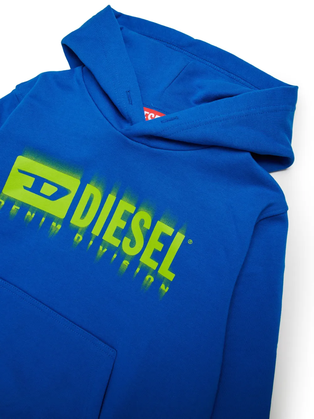 Diesel Kids Hoodie met logoprint Blauw