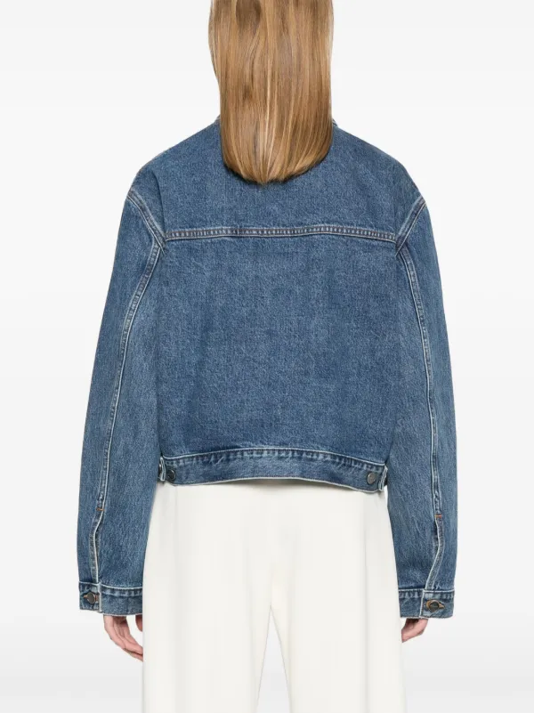 ジャケット KHAITE Woman Jacket Denim 1160908009 009 KHAITE Grizzo Denim Jacket | Blue | FARFETCH CA