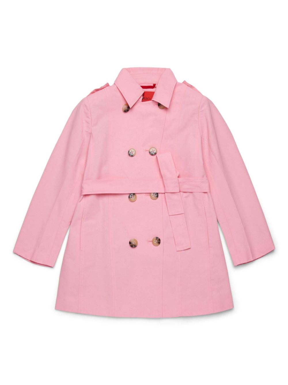 MAX&Co. Kids double-breasted trench coat - Pink