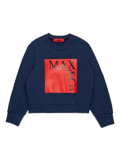 MAX&Co. Kids sudadera con cuello redondo y logo estampado