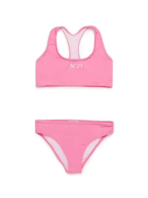 Nº21 Kids logo-print bikini set