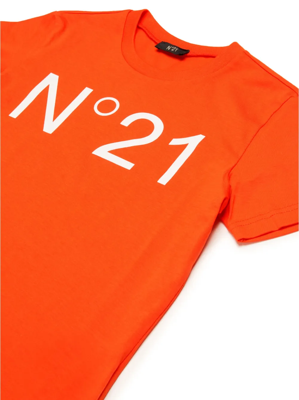 N°21 Logo-print Jersey T-shirt In Orange