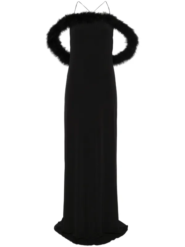 Coperni Boa Halo Maxi Dress | Black | FARFETCH