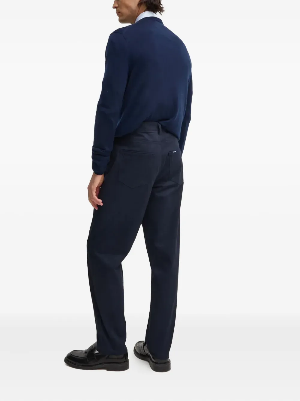 Barbour Broek met logopatch Blauw