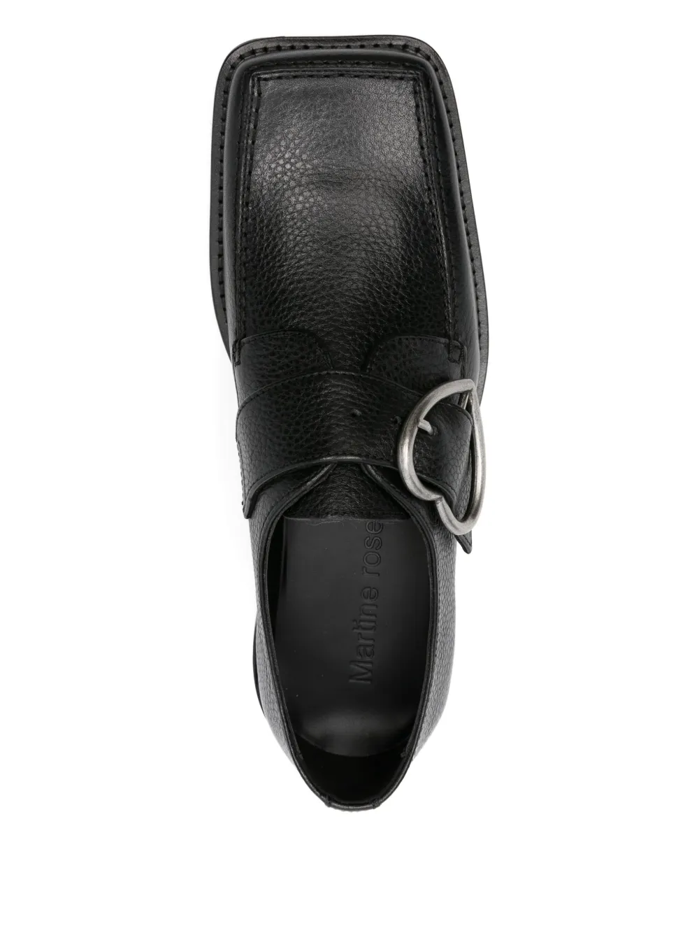 Martine Rose square-toe buckle loafers Black