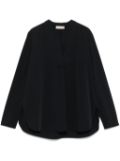 Blanca Vita band-collar blouse - Black