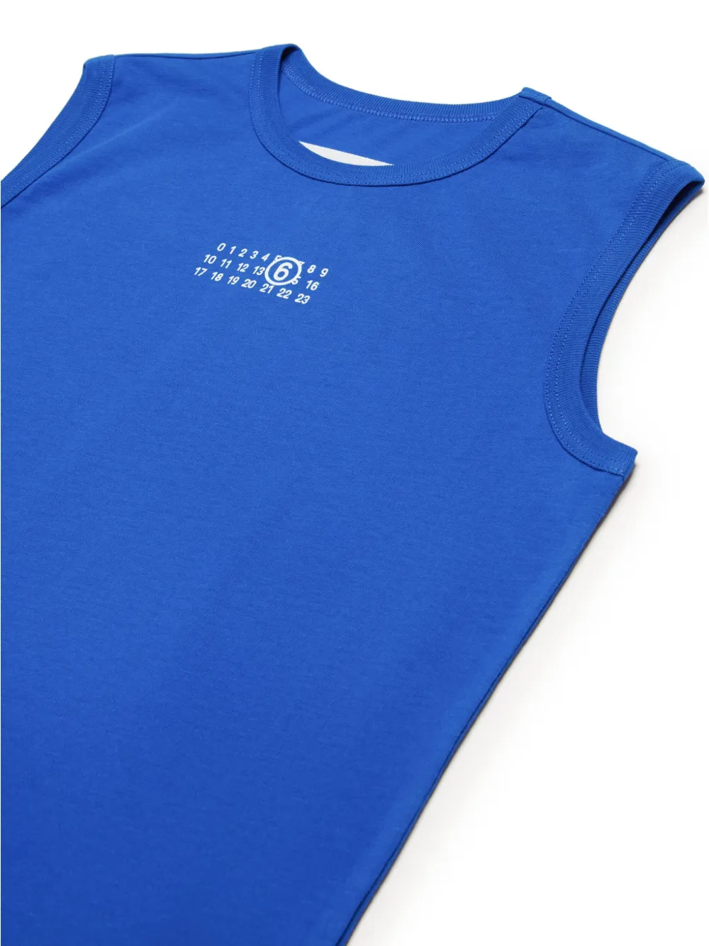MM6 Maison Margiela Kids Mouwloos T-shirt met logo Blauw
