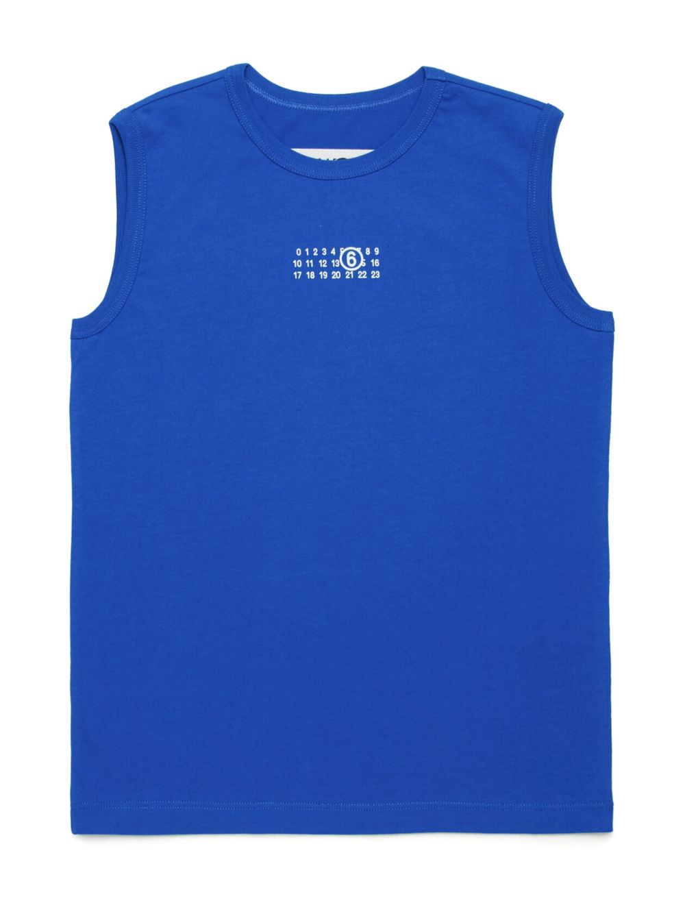 MM6 Maison Margiela Kids logo sleeveless t-shirt - Blue