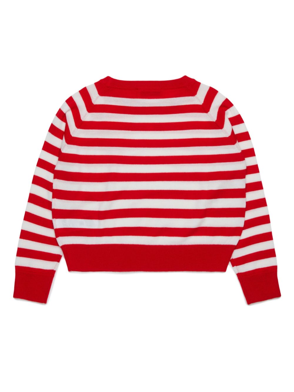 MAX&Co. Kids Gestreepte wollen sweater - Rood