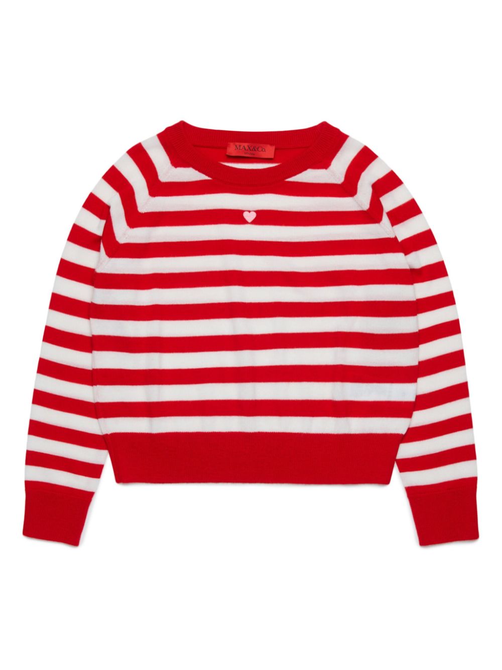 MAX&Co. Kids striped wool sweater - Red