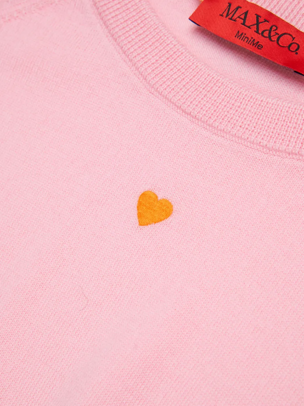 MAX&Co. Kids Wollen trui met ronde hals Roze
