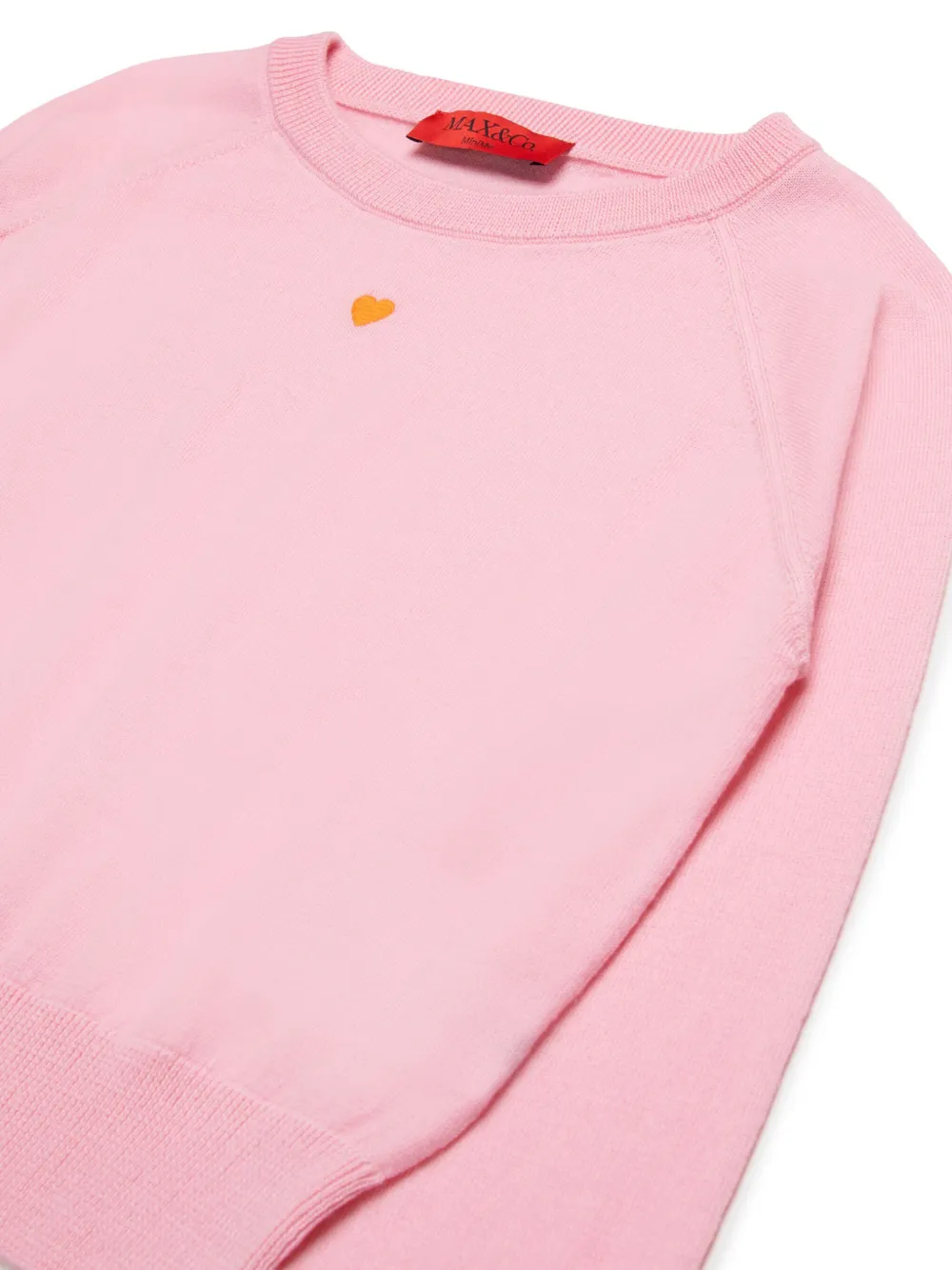 MAX&Co. Kids Wollen trui met ronde hals Roze