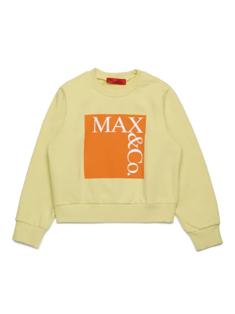 MAX&Co. Kids sudadera con cuello redondo y logo estampado