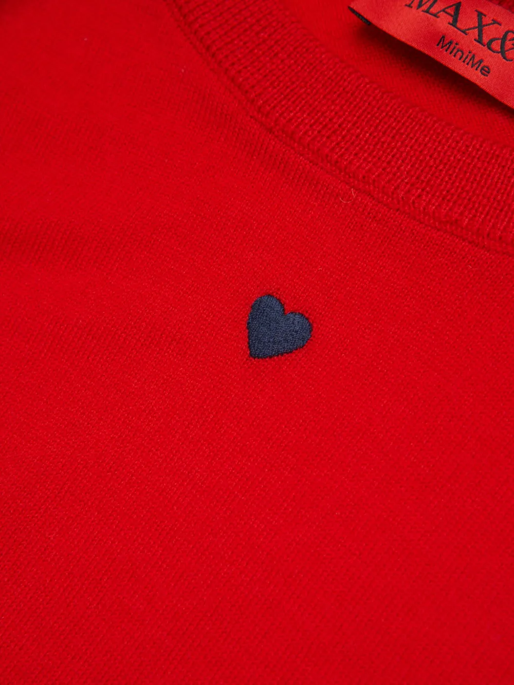 MAX&Co. Kids Wollen trui met ronde hals Rood