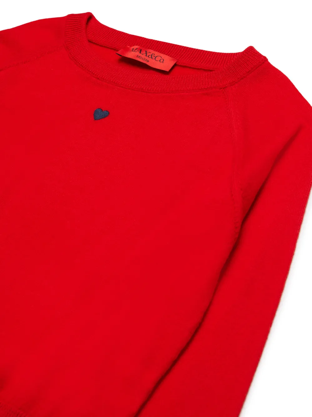 MAX&Co. Kids Wollen trui met ronde hals Rood