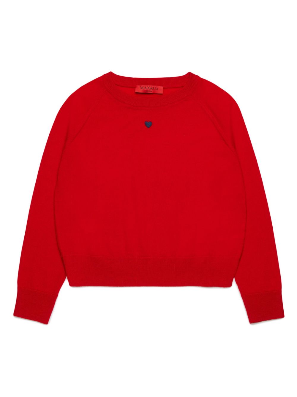 MAX&Co. Kids wool crew-neck sweater - Red