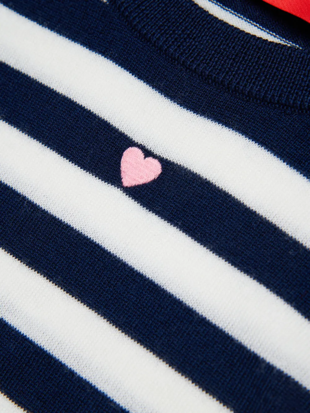 MAX&Co. Kids Gestreepte wollen sweater Wit