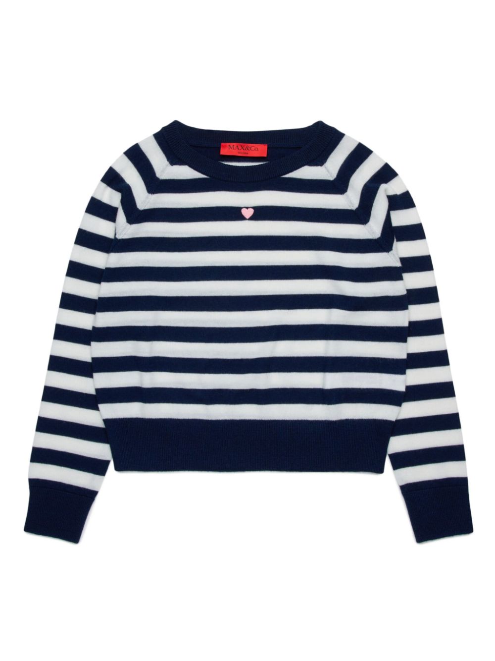 MAX&Co. Kids striped wool sweater - White