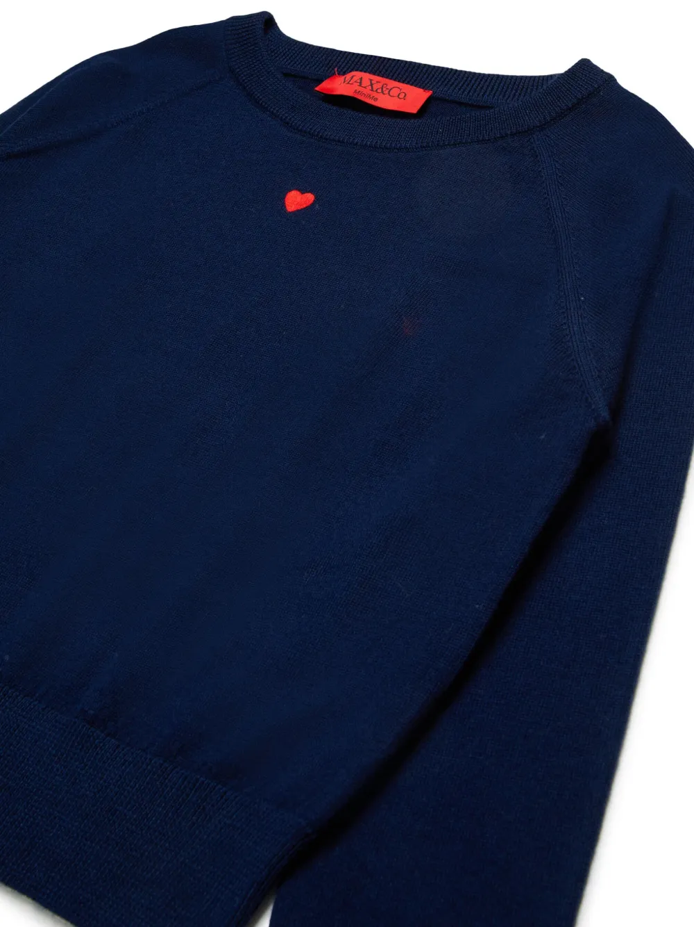 MAX&Co. Kids Wollen trui met ronde hals Blauw