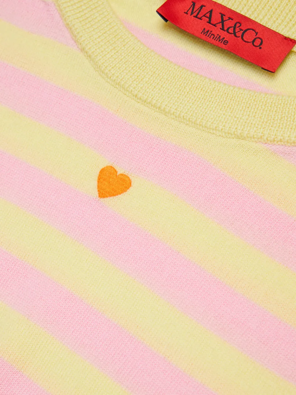 MAX&Co. Kids Gestreepte wollen sweater Roze