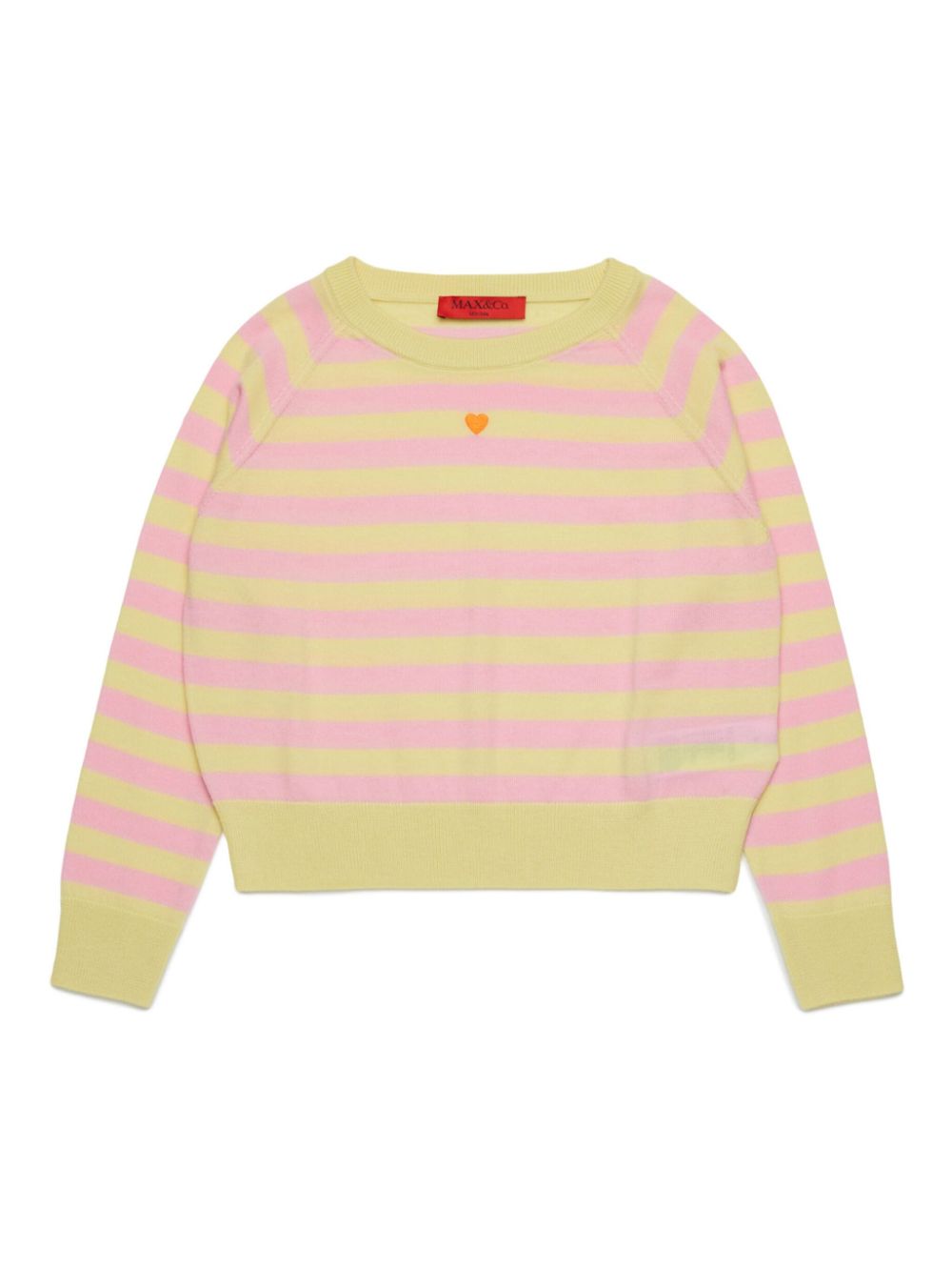 MAX&Co. Kids striped wool sweater - Pink