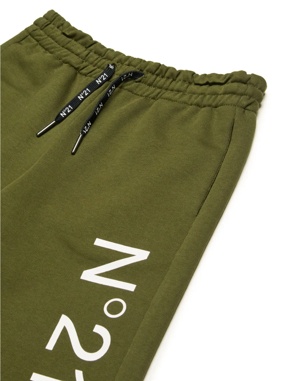 N°21 Logo Shorts In Green
