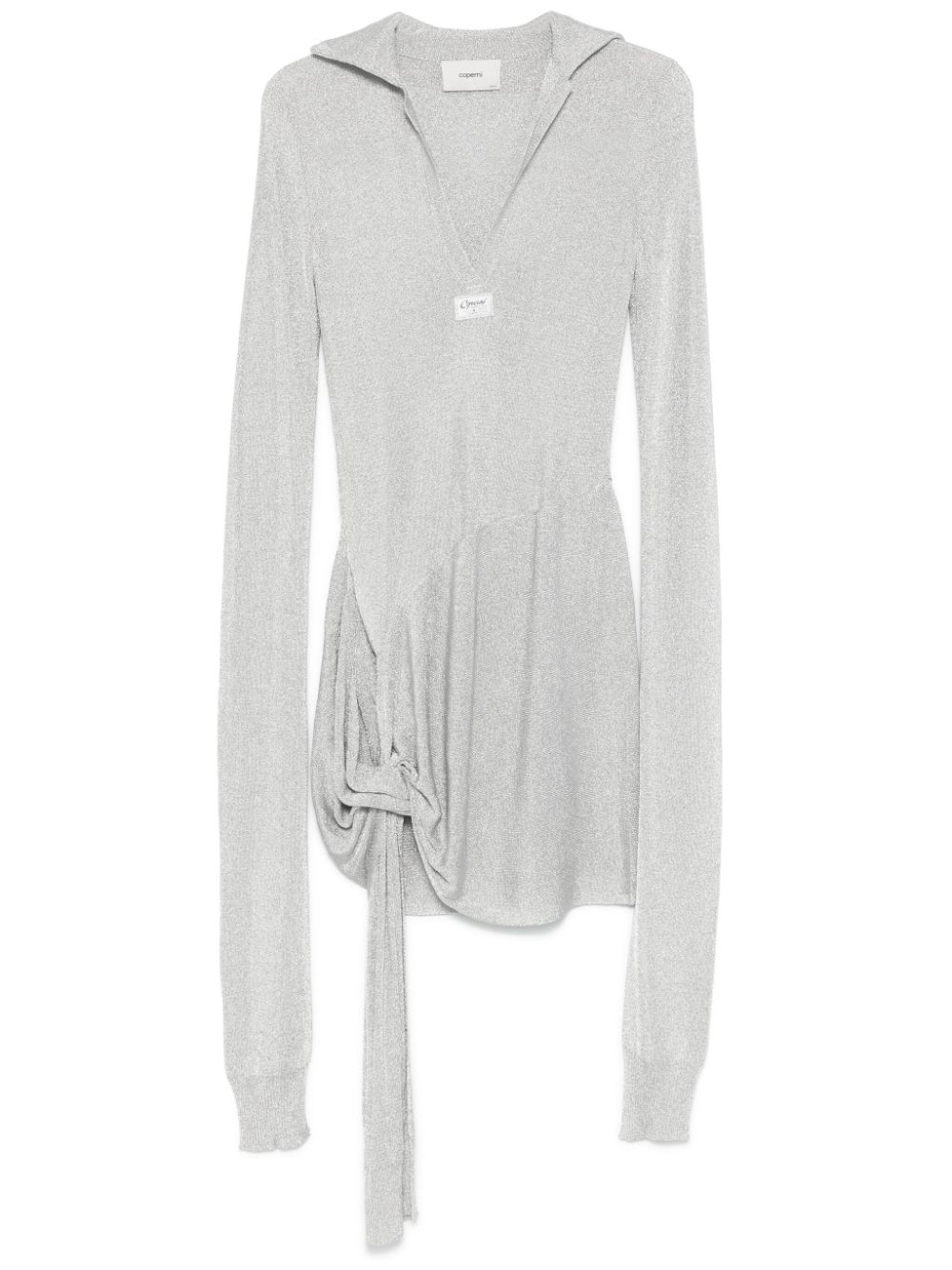 Coperni knotted long-sleeve mini dress Women