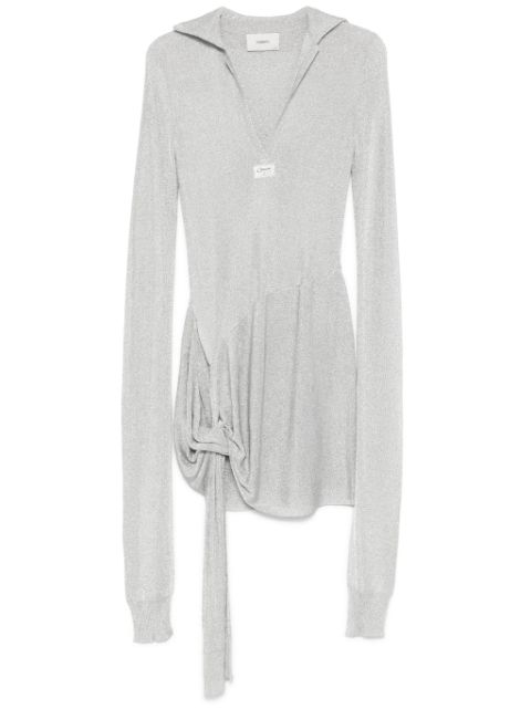 Coperni knotted long-sleeve mini dress Women