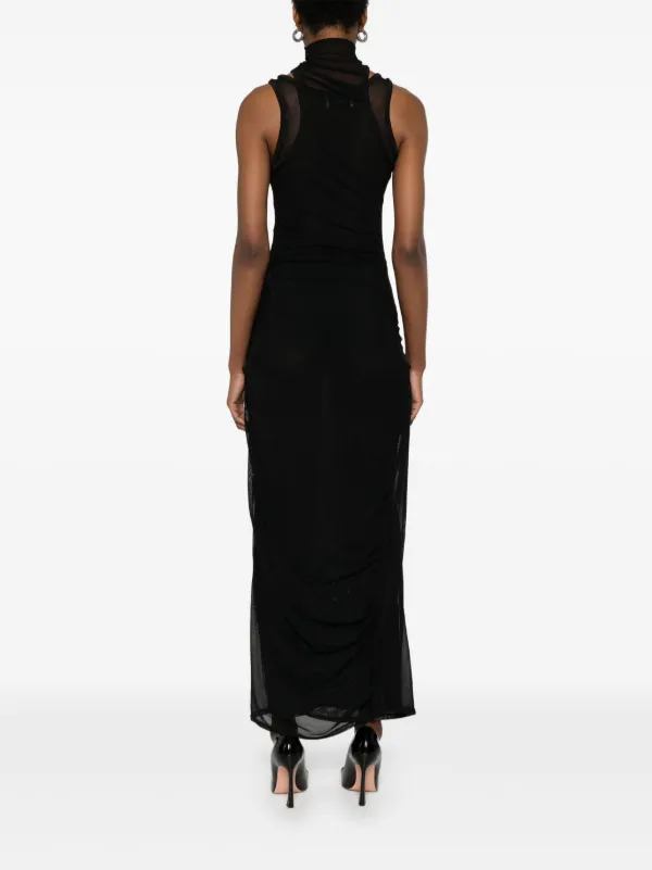 【Coperni】フローラルメッシュ maxiドレス Coperni Asymmetric Flower Gown | Shopbop