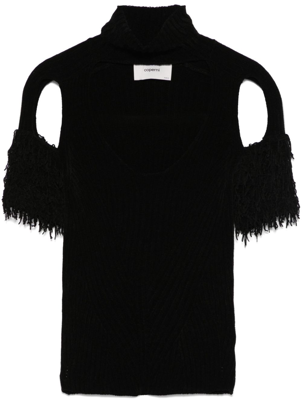 Coperni chenille knitted top – Black