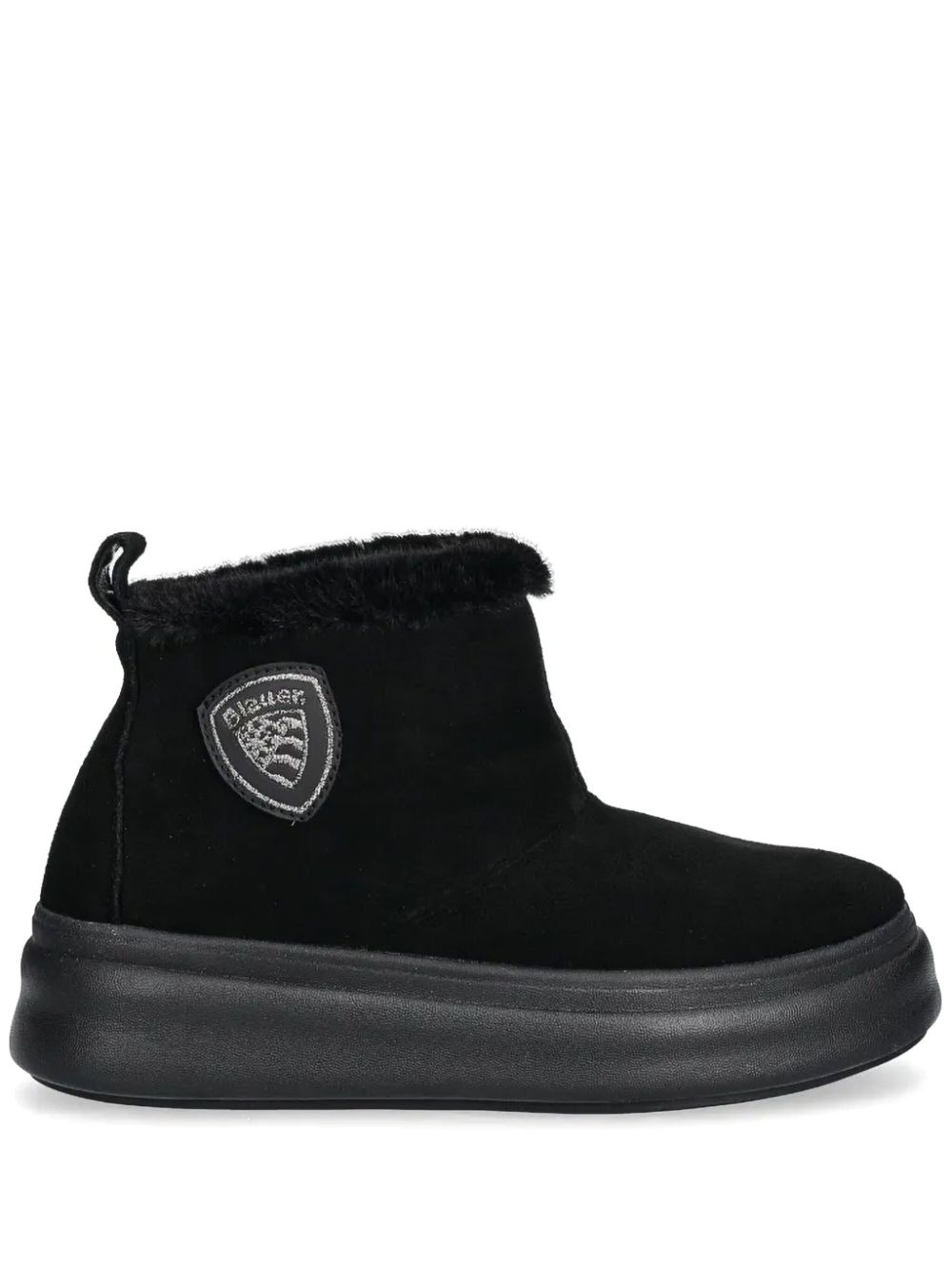 Blauer suede ankle boots – Black