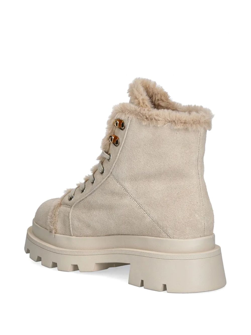 Blauer Suède veterlaarzen Beige