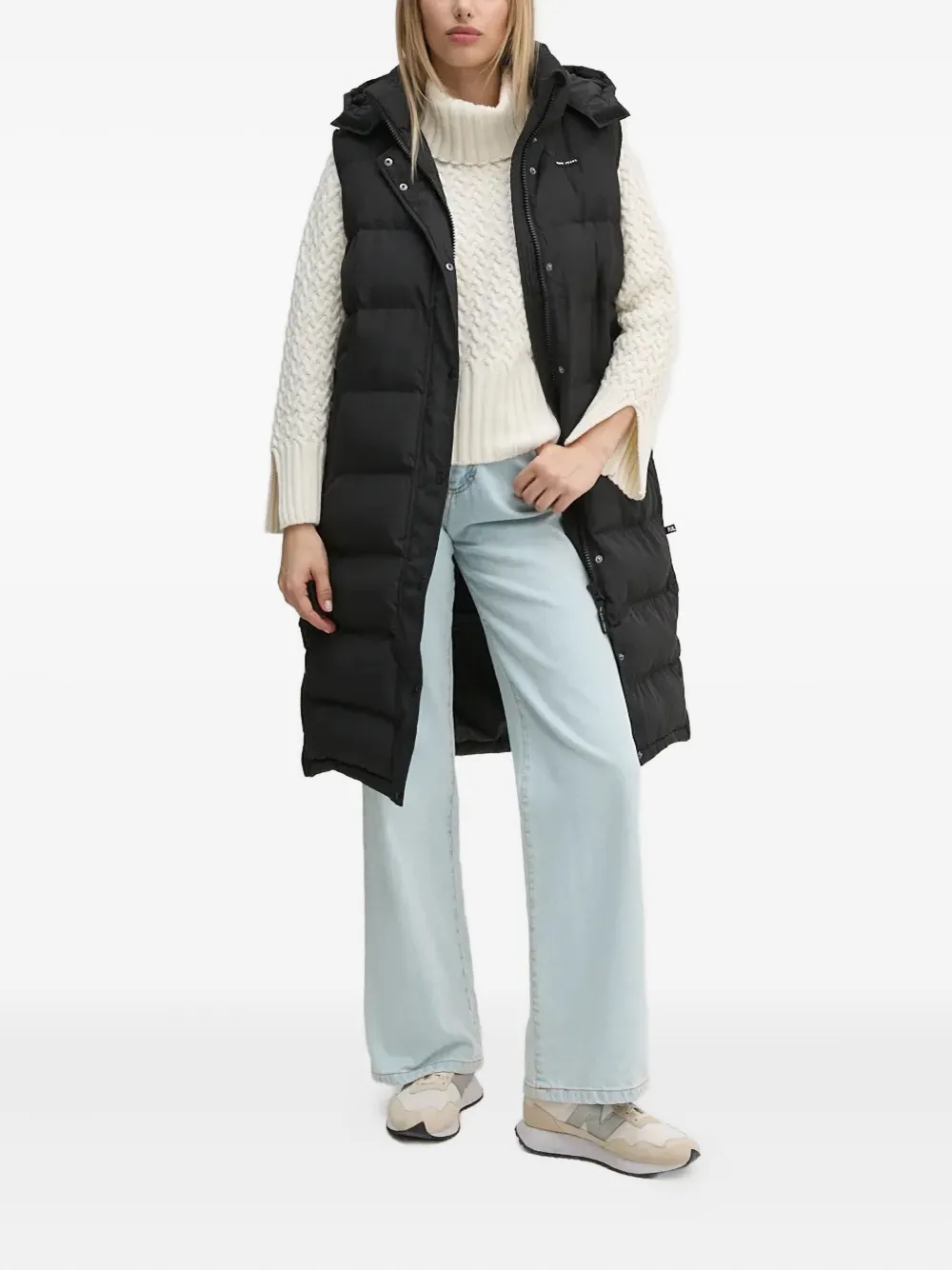 Barbour Turtleneck Cable-knit Sweater In White