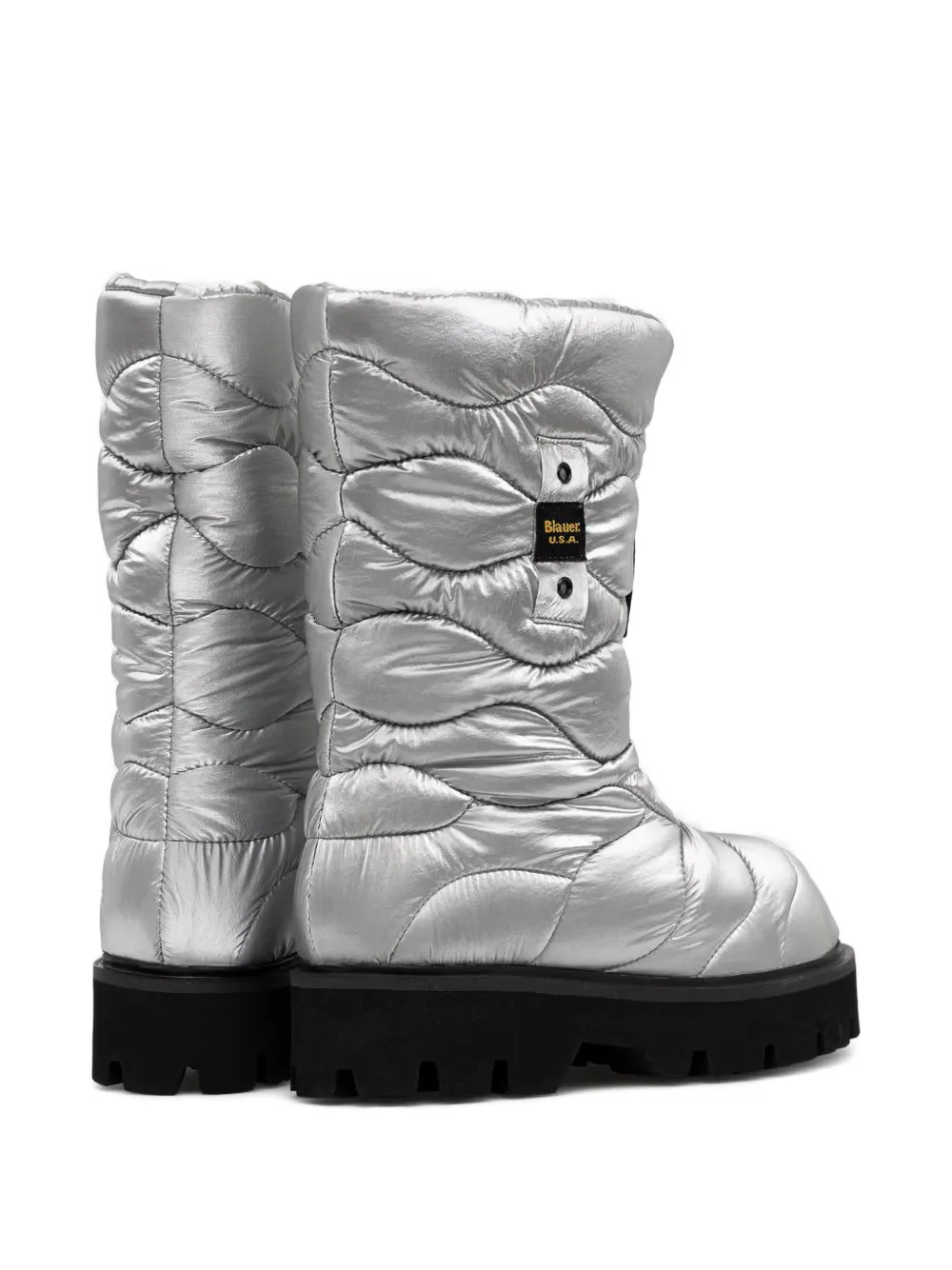 Blauer Elsie quilted zip boots Zilver