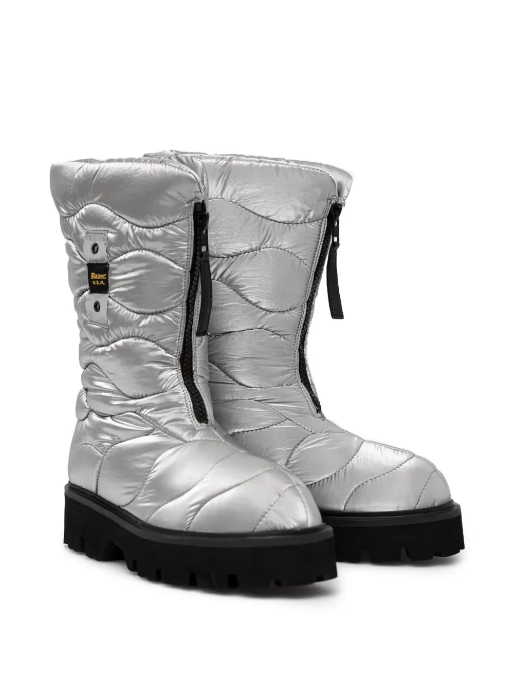Blauer Elsie quilted zip boots Zilver