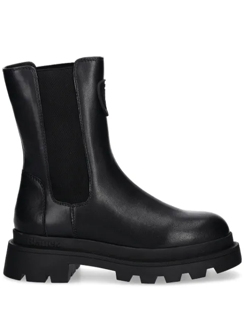 Blauer botas con agujetas