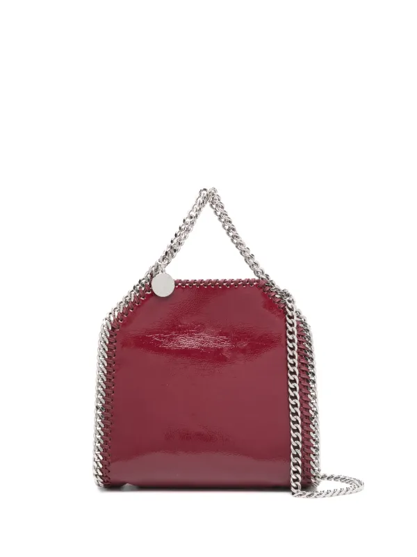 StellaMccartney ファラベラ タイニートート クリンクルパテント Women ブラック ファラベラ タイニートート クリンクル パテント