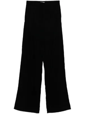 パンツ Blanca Vita Tailored Black Trousers With Elegant Silhouette Blanca Vita Tailored Black Trousers With Elegant Silhouette