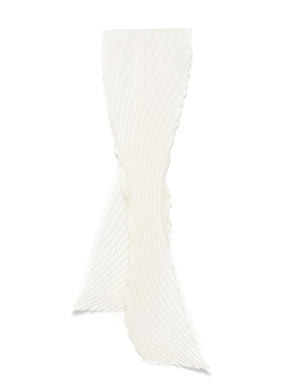 Shop Issey Miyake Plissé-effect Scarf In White